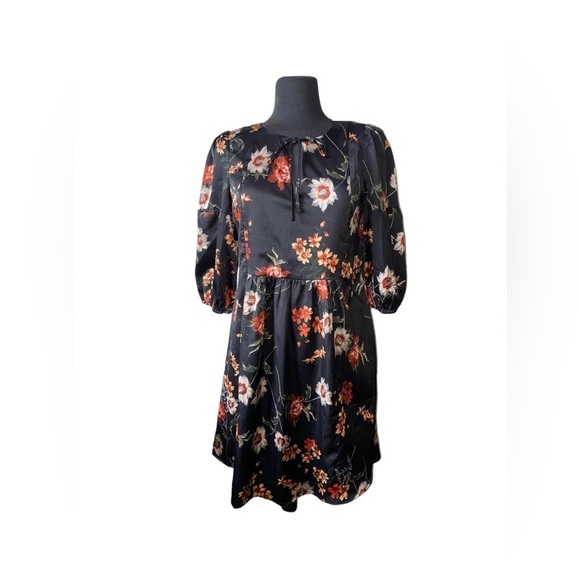 Love + Harmony Black Floral Print Dress Size Small - Picture 1 of 4